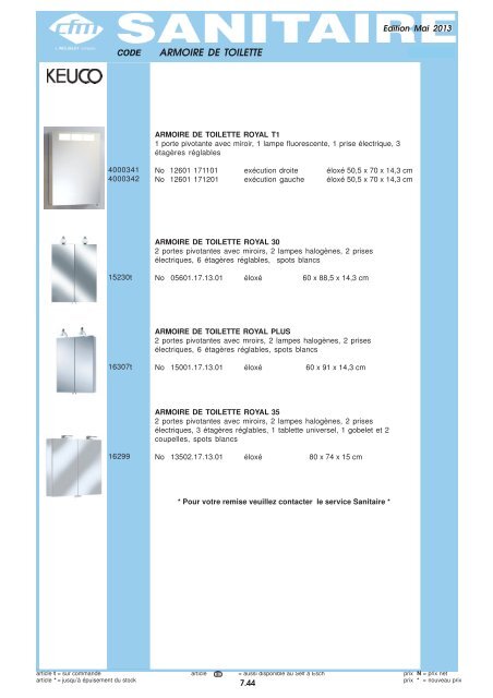 Catalogue Sanitaire - Cfm