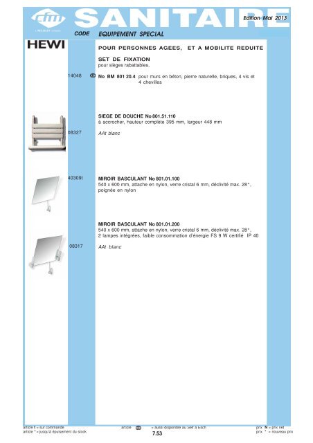 Catalogue Sanitaire - Cfm