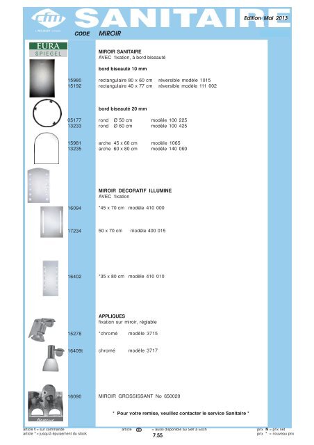 Catalogue Sanitaire - Cfm