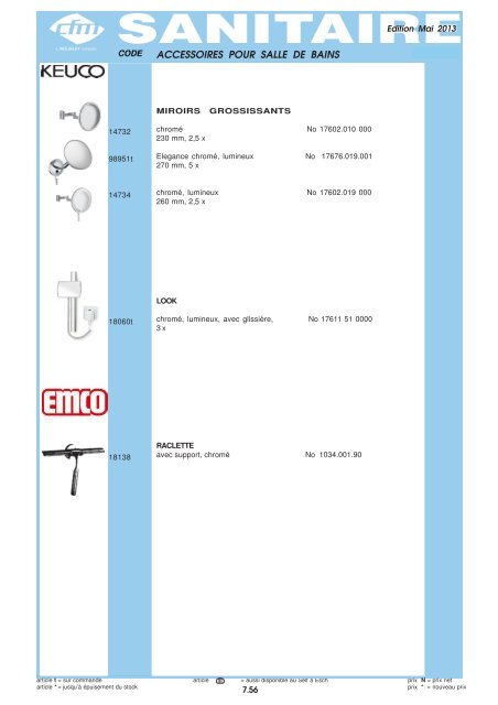 Catalogue Sanitaire - Cfm