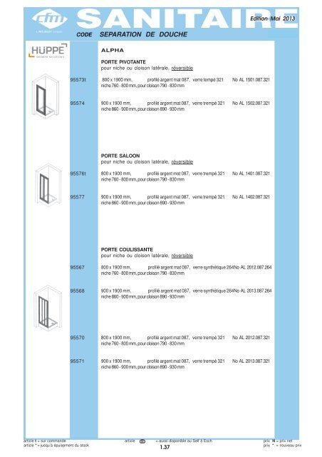 Catalogue Sanitaire - Cfm