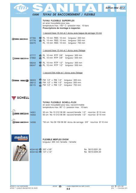 Catalogue Sanitaire - Cfm