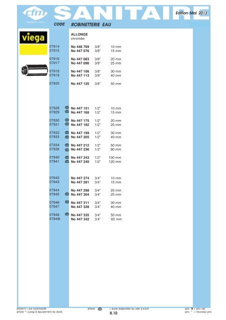 Catalogue Sanitaire - Cfm