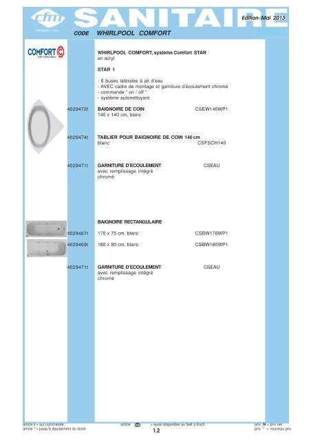 Catalogue Sanitaire - Cfm