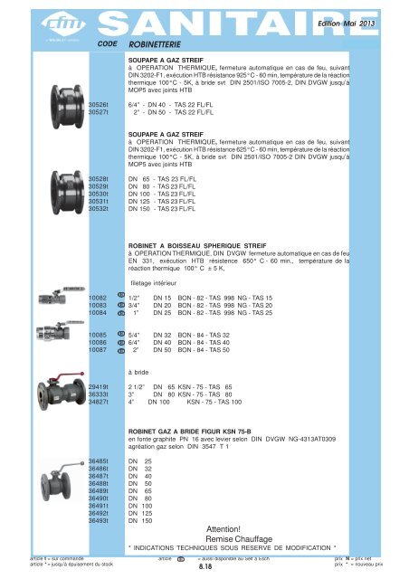 Catalogue Sanitaire - Cfm