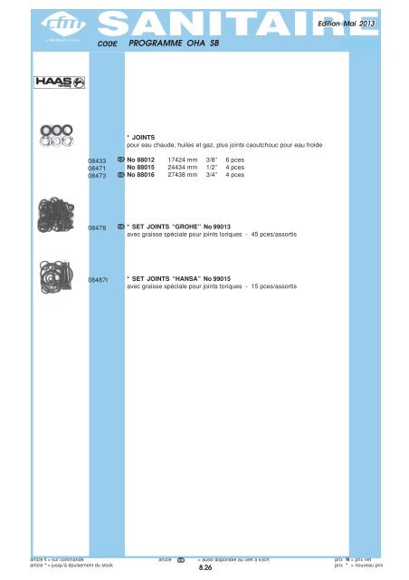 Catalogue Sanitaire - Cfm