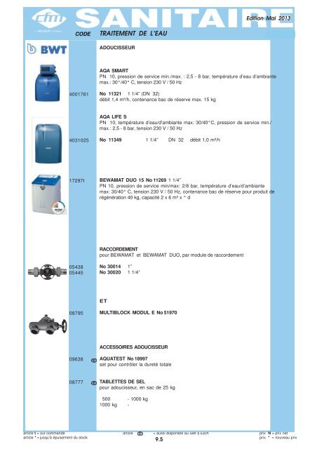 Catalogue Sanitaire - Cfm