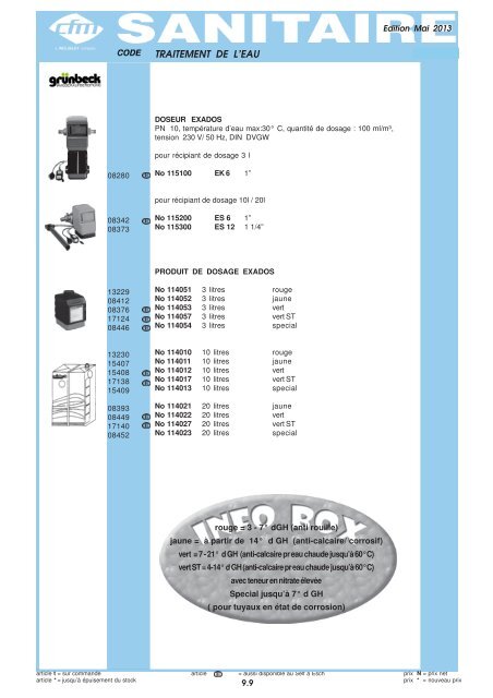 Catalogue Sanitaire - Cfm