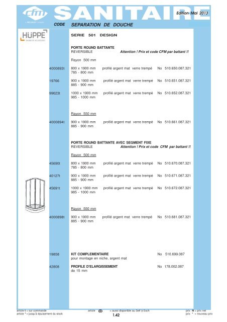 Catalogue Sanitaire - Cfm