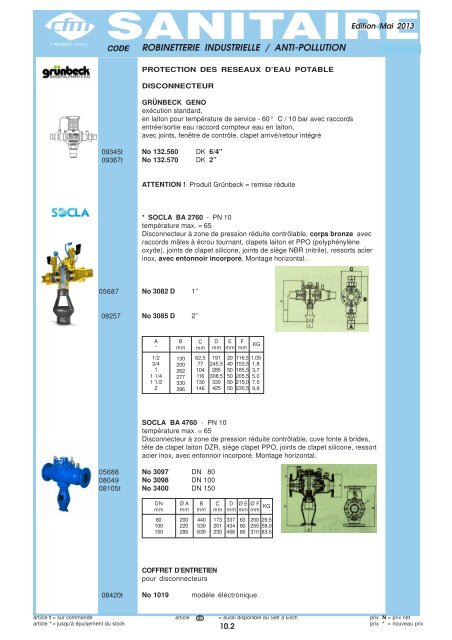 Catalogue Sanitaire - Cfm