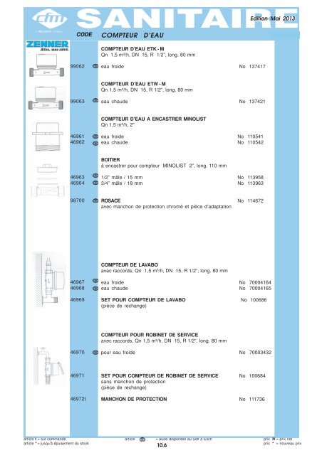 Catalogue Sanitaire - Cfm