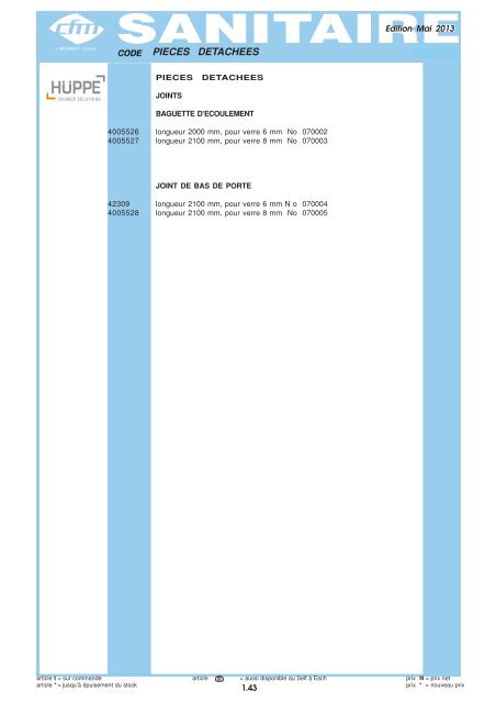 Catalogue Sanitaire - Cfm