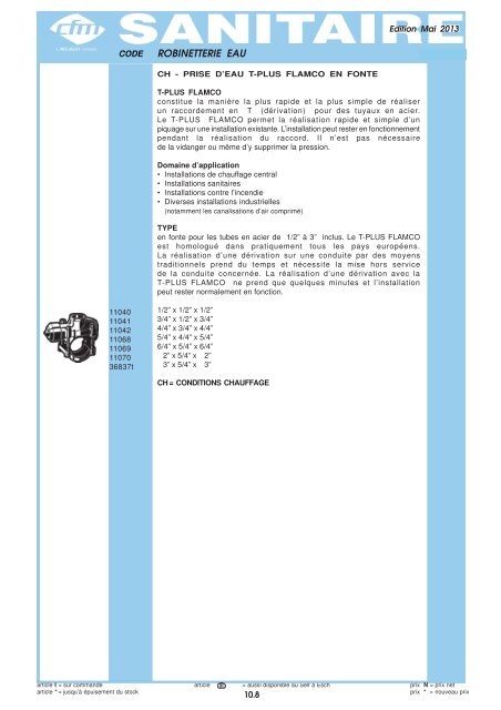 Catalogue Sanitaire - Cfm