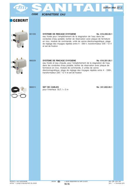 Catalogue Sanitaire - Cfm