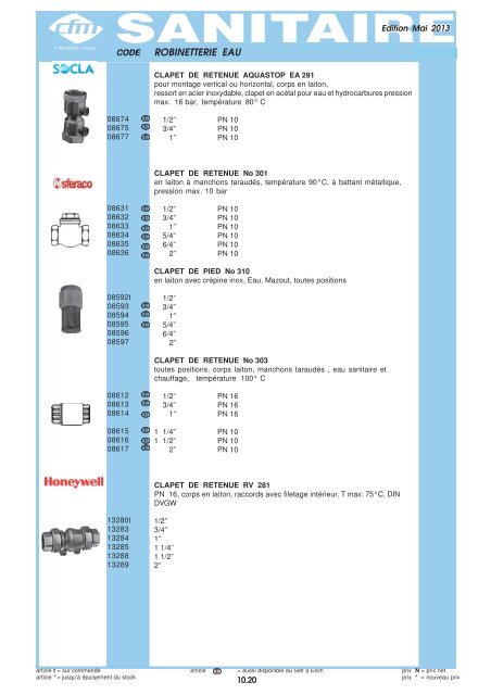 Catalogue Sanitaire - Cfm