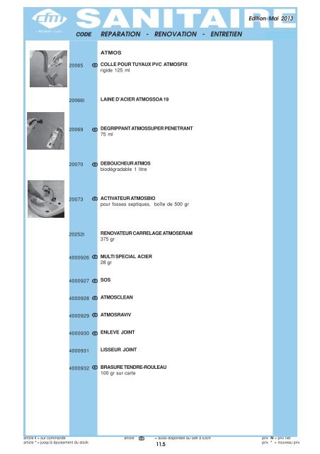 Catalogue Sanitaire - Cfm