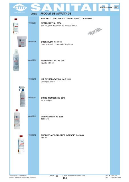 Catalogue Sanitaire - Cfm