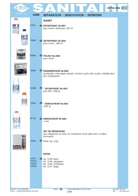 Catalogue Sanitaire - Cfm