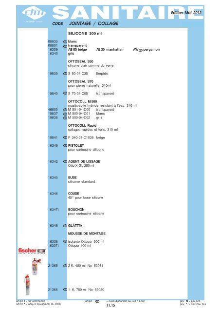 Catalogue Sanitaire - Cfm