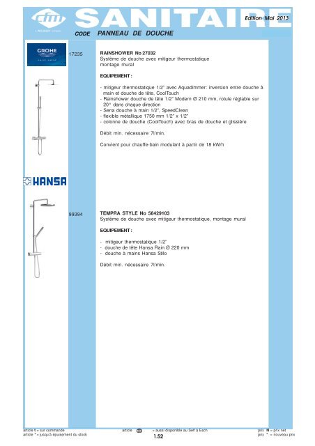 Catalogue Sanitaire - Cfm