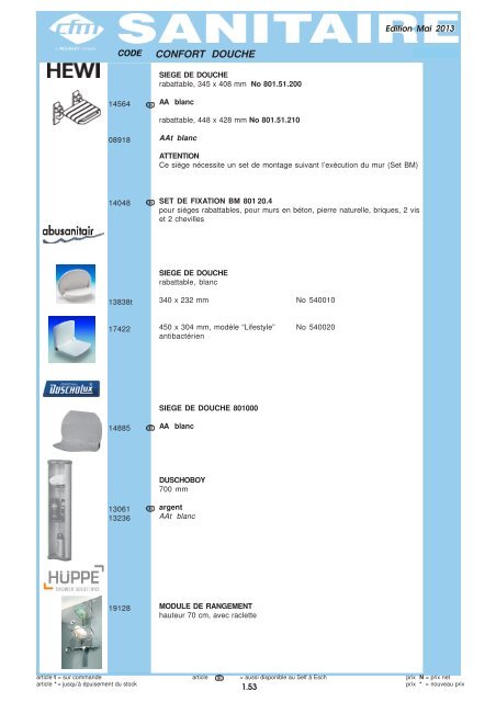 Catalogue Sanitaire - Cfm