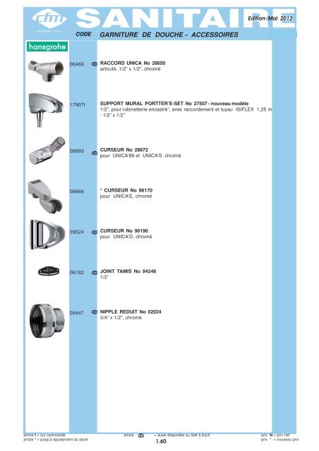 Catalogue Sanitaire - Cfm