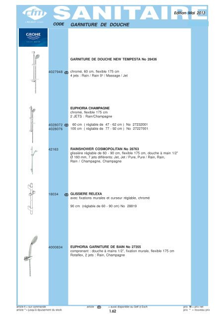 Catalogue Sanitaire - Cfm