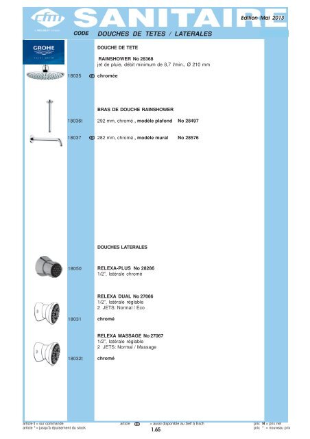 Catalogue Sanitaire - Cfm