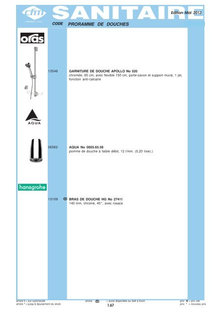 Catalogue Sanitaire - Cfm