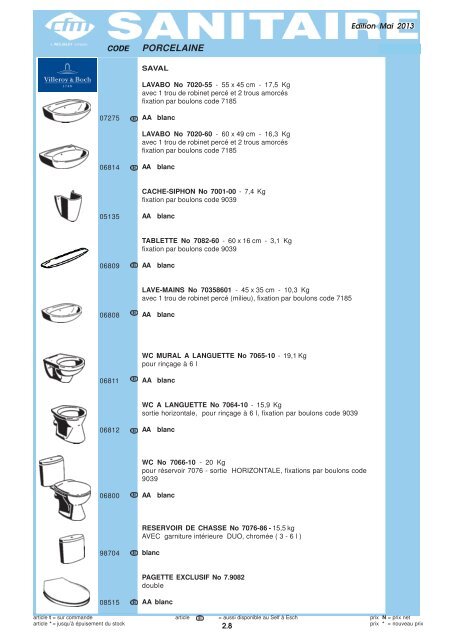 Catalogue Sanitaire - Cfm