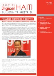 BULLETIN TRIMESTRIEL - Digicel Foundation Haiti