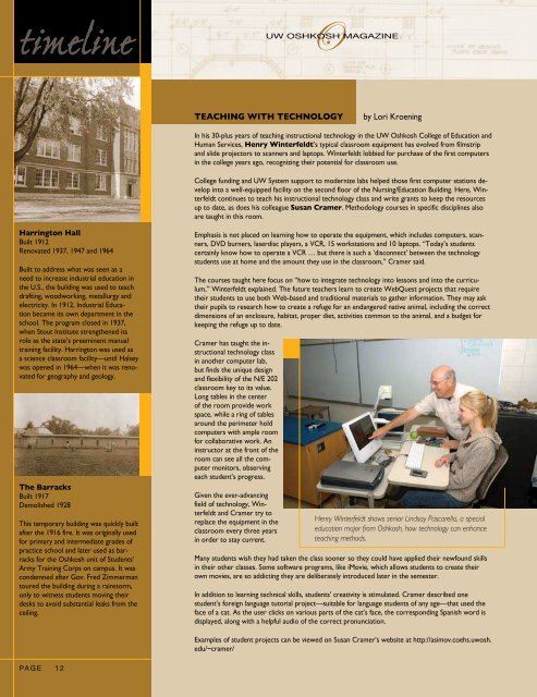 Fall 05 (pdf) - University of Wisconsin Oshkosh