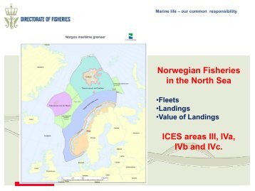 Norwegian Fisheries in the North Sea ICES areas III, IVa, IVb and IVc.