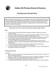 Teaching and Learning Policy - Galley Hill Primary School and ...