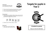 Targets for pupils in Year 2