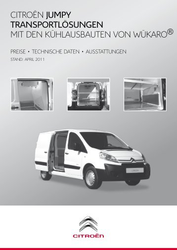 Serienausstattung Preisliste Wükaro Kühlausbauten Jumpy Pdf Citroën