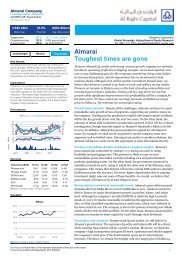 Almarai Toughest times are gone - Al Rajhi Capital