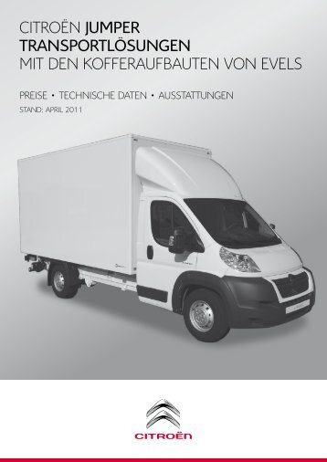 CitroËn Jumper Kastenwag Aufbauten Preisliste Pdf Citroën