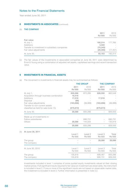 enl commercial limited annual report 2011 - Investing In Africa