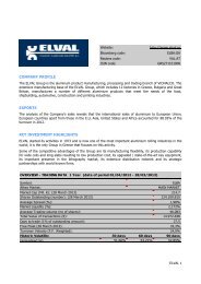 http://www.elval.gr COMPANY PROFILE EXPORTS KEY ...