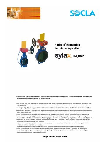 Vanne papillon Sylax FM CNPP - SOCLA