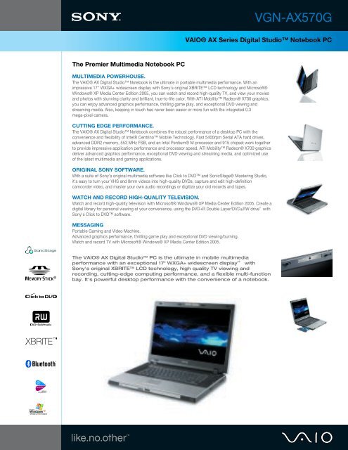 Vgn Ax570g Clearance Club