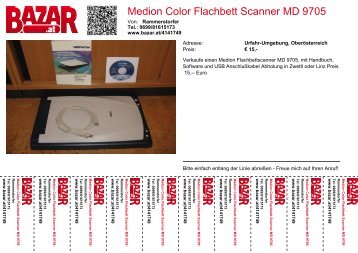 Medion Color Flachbett Scanner MD 9705 - Bazar.at