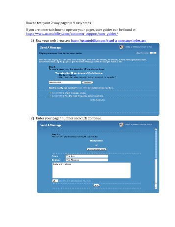 How to Test the Two-way Pager