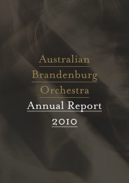 Australian Brandenburg Orchestra Annual Report 2010