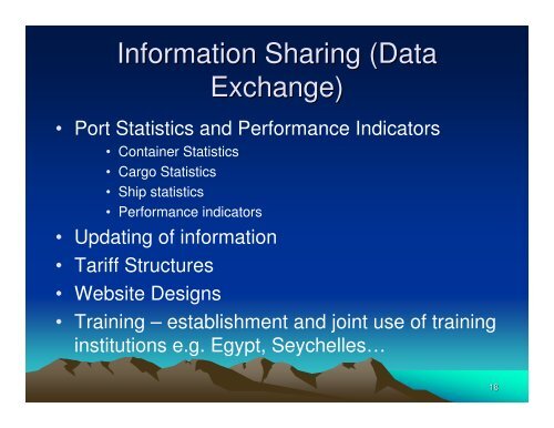 Role of Ports in Regional Integration - PMAESA