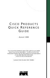 CISCO PRODUCTS QUICK REFERENCE GUIDE - BradReese.Com