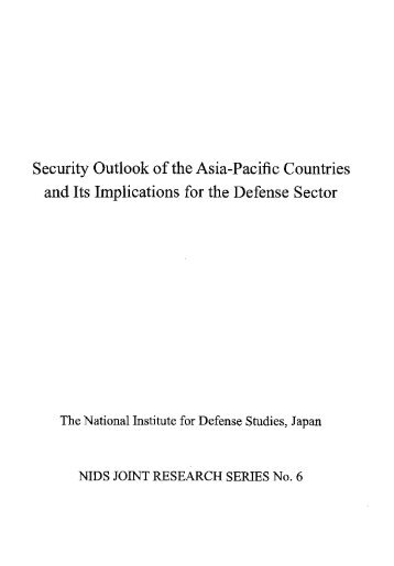 Security Outlook of the Asia-Pacific Countries and Its ... - PDII â LIPI