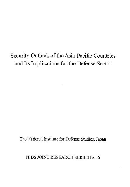 Security Outlook of the Asia-Pacific Countries and Its ... - PDII â LIPI