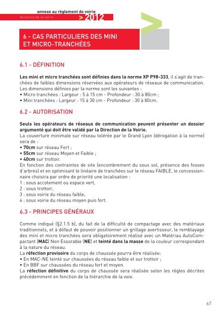 RÃ¨glement de voirie (mis Ã  jour juin 2012) - pdf - Grand Lyon